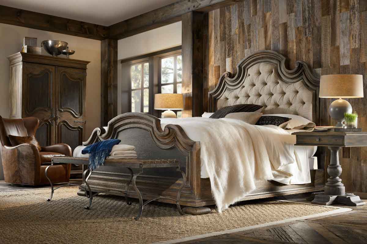 vintage style bed with bold details high height with no legs wooden with cushioned headboard, kefalaria xilini me maxilari kapitone psilo krevati vintage,