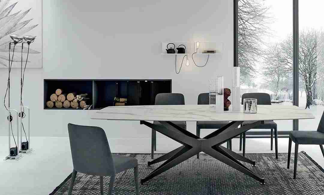 dining table, trapezaria, white marble, aspro marmaro, modern table, chairs, karekles, trapezaria kathistiko, andreotti, furniture, cyprus, limassol, epipla